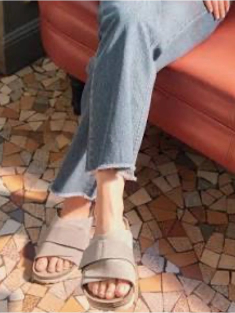 Birkenstock Suede Slip-On Mules in Light Brown